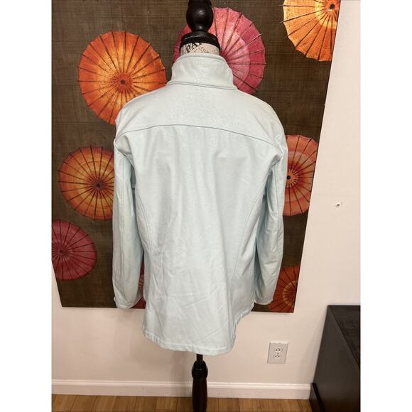Eddie Bauer Full Zip Baby Blue Jacket Outdoor Style Athleisure Wear Hiking Sz XL - Picture 3 of 6